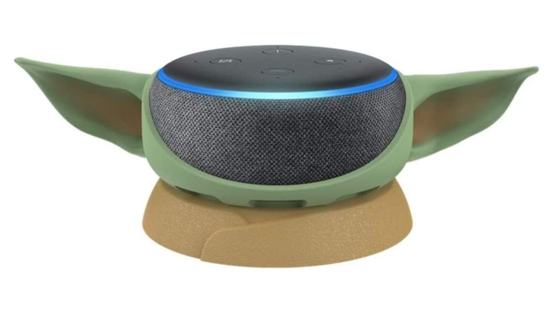 Echo Dot with Mandalorian The Child Stand