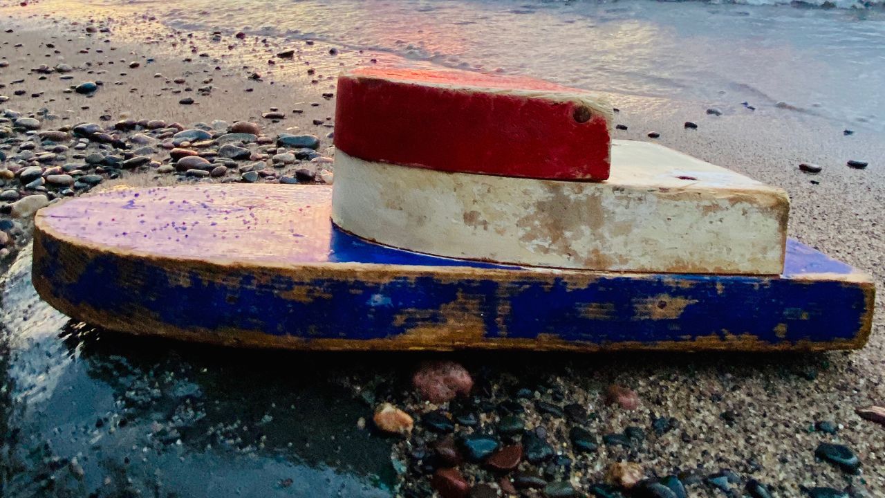 The boat was found near a remote island in Lake Superior 27 years after it was launched.