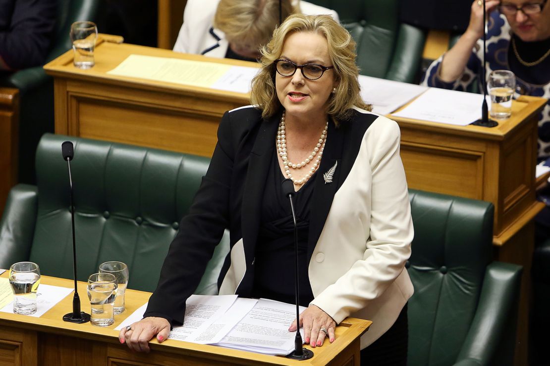 Then Justice Minister Judith Collins in Parliament on March 19, 2014, in Wellington, New Zealand after questions were raised about her trip to China. 