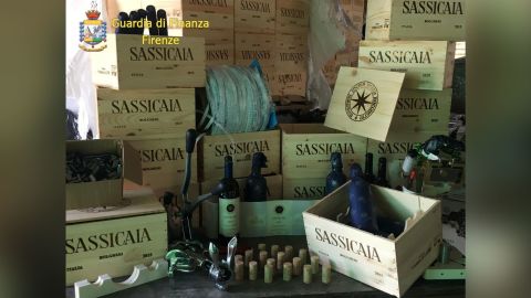 The sophisticated counterfeit operation bottled inferior wine from Sicily in a warehouse near Milan, with meticulously reproduced labeling and cases from Bulgaria, officials said. 