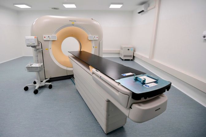 CT scans and radiology can help diagnose and monitor medical conditions by producing <a href="index.php?page=&url=https%3A%2F%2Fwww.nhs.uk%2Fconditions%2Fct-scan%2F" target="_blank" target="_blank">detailed images of our internal organs, blood vessels and bones.</a> The technology was made possible by NASA research in the 1960s, when the space program was developing ways to <a href="index.php?page=&url=https%3A%2F%2Fscience.nasa.gov%2Fscience-news%2Fscience-at-nasa%2Fbelleau2" target="_blank" target="_blank">computer-enhance images of the moon.</a> This CT-scan room is part of a new hospital built for Covid-19 patients in Milan, Italy. 