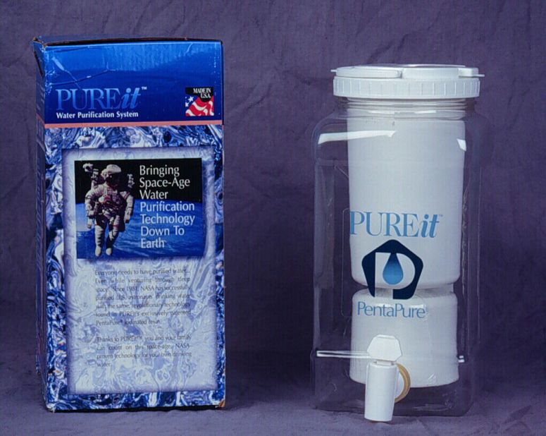 In the 1960s NASA worked on a device to purify recycled water for astronauts to drink, using silver ions to kill off bacteria. The technology has since been used across the world for drinking water and in swimming pools. The PentaPure brand system was used to purify water on Space Shuttle missions and is now used in homes and disaster relief efforts.  