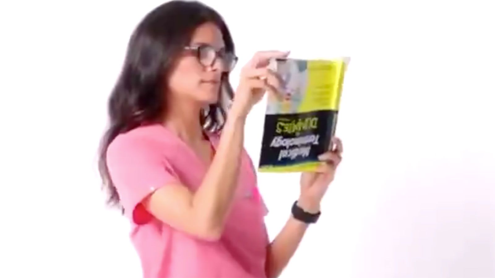 Serious] FIGS scrub company recently ran a misogynistic ad showing a female  DO in neon pink scrubs reading a Medicine for Dummies book upside down :  r/medicalschool