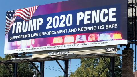 The super PAC said on Facebook in September that it had placed this billboard in multiple locations throughout Wisconsin and that more would be coming. FEC filings show that of the group's minimal political spending, most has gone toward pro-Trump advertising such as billboards.