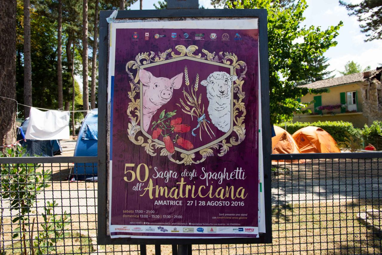 Amatrice has an annual pasta festival, although it was canceled in 2016 and 2020.