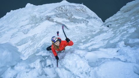 DiGiulian climbing the Upper Peninsula of Michigan, USA, in 2018.