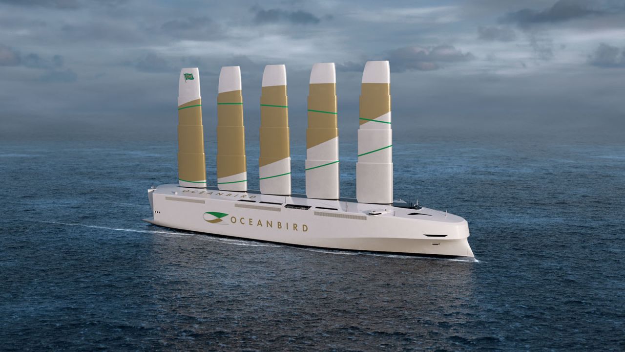<a href="https://www.cnn.com/travel/article/oceanbird-wind-powered-car-carrier-spc-intl/index.html" target="_blank">Oceanbird</a> is a wind-powered transatlantic car carrier that cuts carbon emissions by 90%, compared to a standard car carrier.
