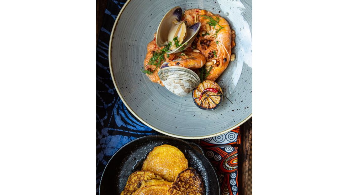 You'll find seafood dishes in "The Rise."