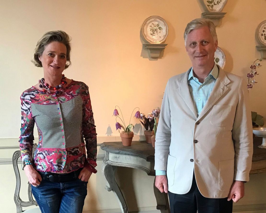 King Philippe and Princess Delphine met for the first time on October 9 at the Belgian royal family's official residence.