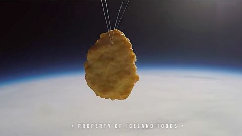 Iceland launched a chicken nugget into space to celebrate the supermarket's 50th anniversary.