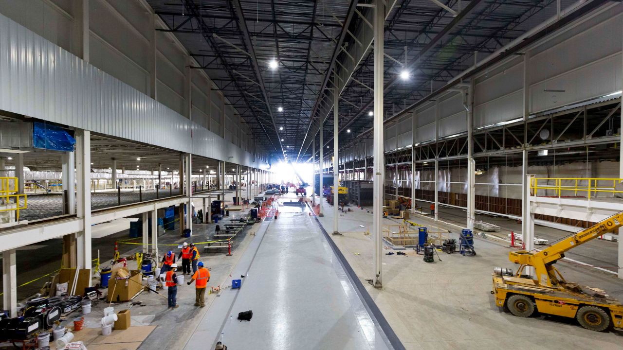 Renovations and new construction at the General Motors Detroit-Hamtramck Assembly Plant on Friday, Sept. 11, 2020.