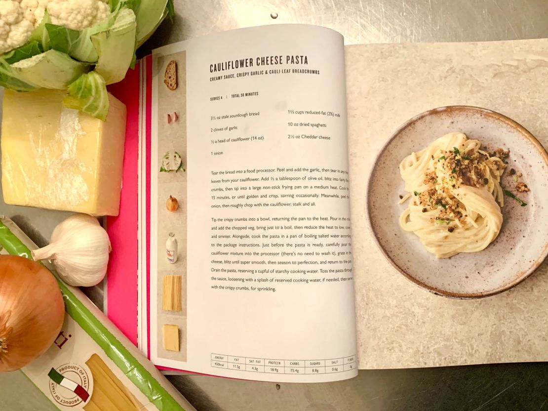 Ingredients are photographed individually in each recipe in Jamie Oliver's "7 Ways."
