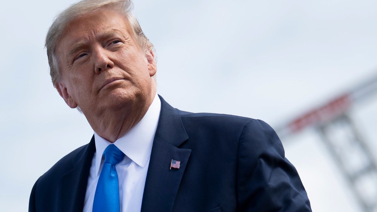 US President Donald Trump speaks at a "Make America Great Again" rally on October 15, 2020, in Greenville, North Carolina. (Photo by Brendan Smialowski / AFP) (Photo by BRENDAN SMIALOWSKI/AFP via Getty Images)