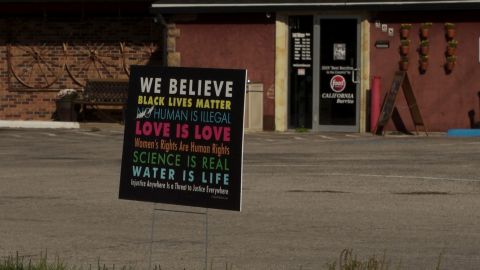 The original sign outside La Carreta Mexican Grill that upset some of Alfonso Medina's customers.
