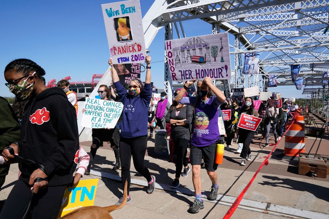 Dozens of Women's March rallies were planned across the country, including one in Nashville, Tennessee. 