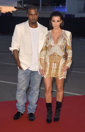 Kardashian and Kanye West attend the "Cruel Summer" premiere at the 2012 Cannes Film Festival.