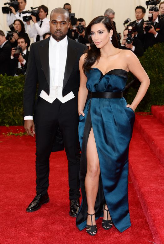 Kardashian and West at the 2014 Met Gala, shortly before the pair wed.