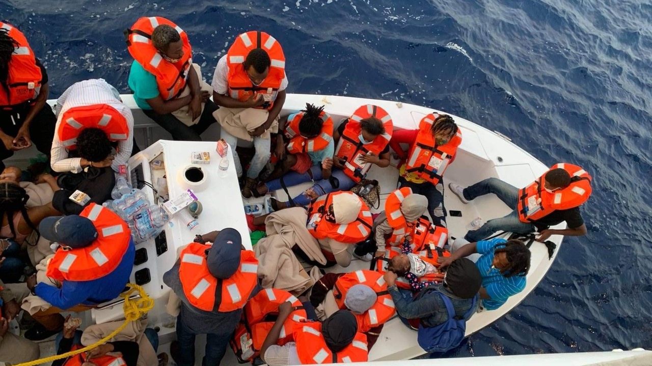 Passengers on the smaller boat were provided with life jackets, blankets and water.