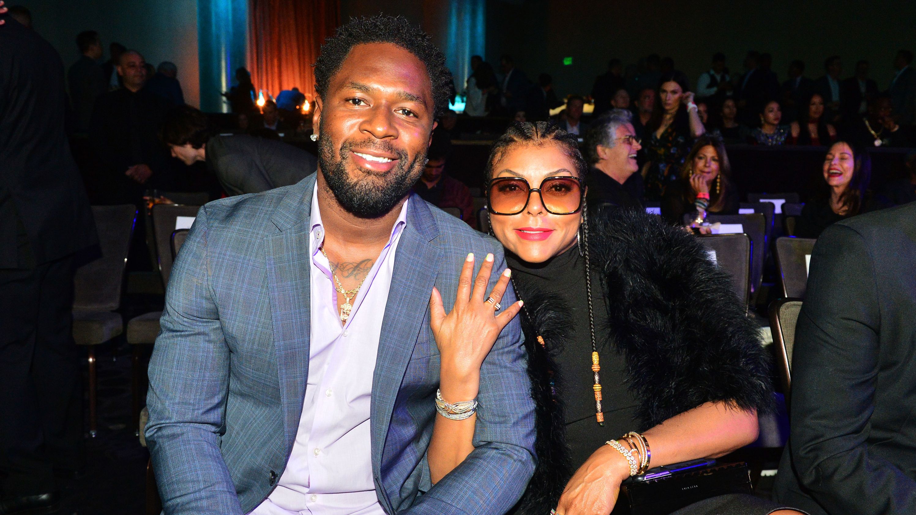 Kelvin Hayden, left, and Taraji P. Henson attend the Sugar Ray Leonard Foundation's 10th Annual "Big Fighters, Big Cause" event at The Beverly Hilton Hotel in May 2019 in Beverly Hills, California. 
