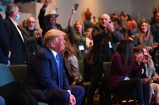 Trump attends services at the International Church of Las Vegas on October 18.