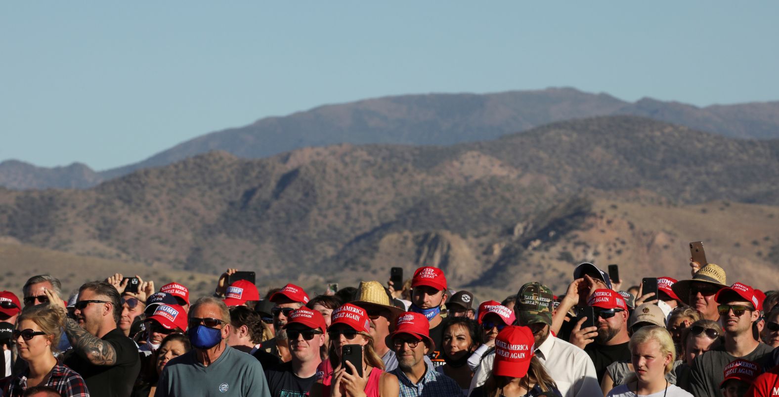 Trump supporters attend the campaign rally in Carson City.