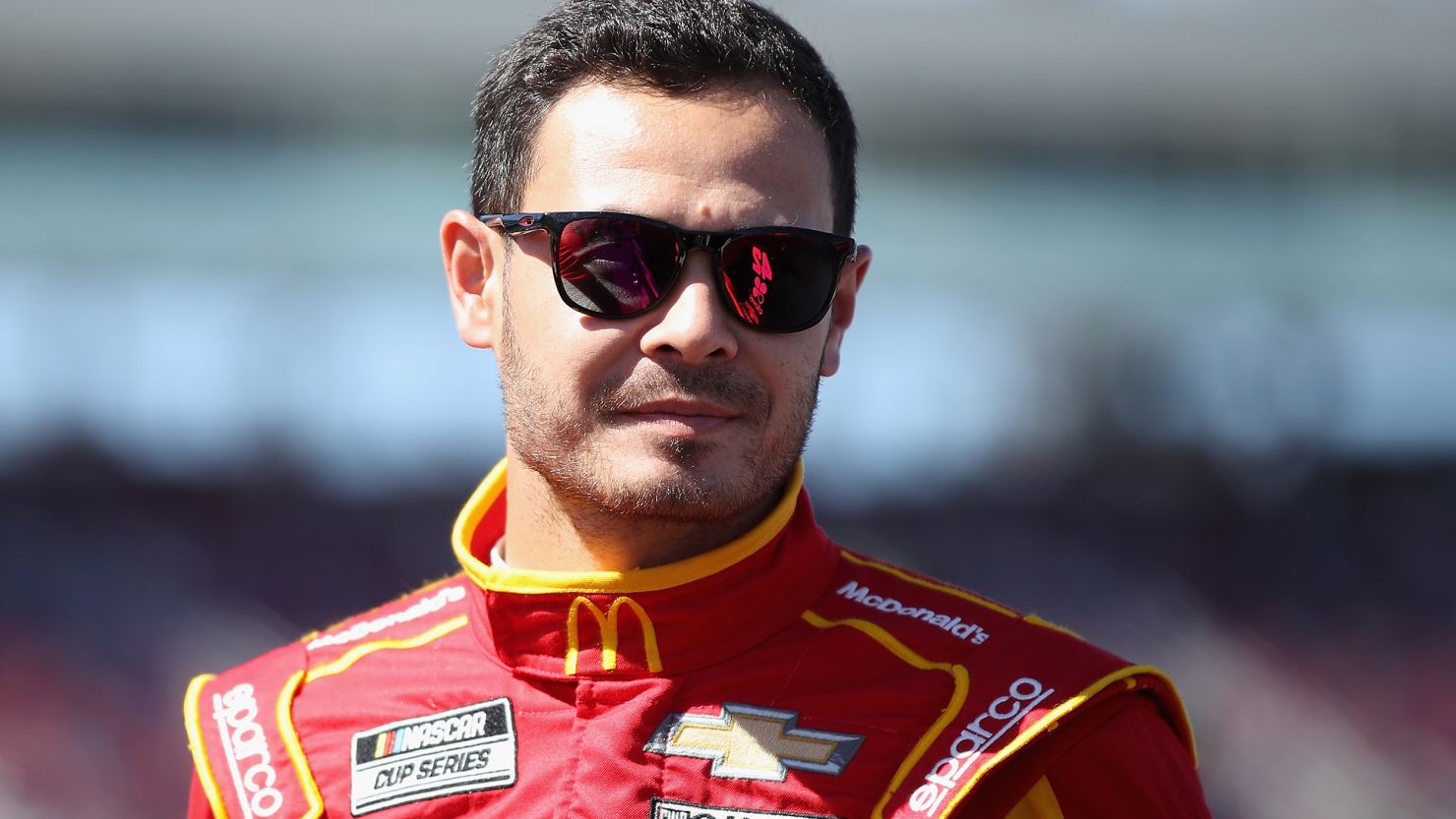 Kyle Larson was suspended in April for saying a racial slur, but was reinstated Monday. 