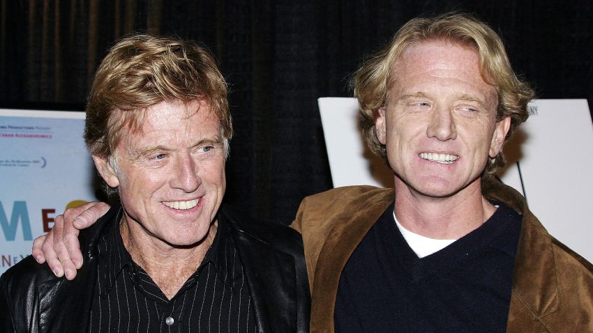 HOLLYWOOD, CA - NOVEMBER 8:  Robert Redford (L) and son James Redford attend the "Spin" screening at the AFI Fest on November 8, 2003 in Hollywood, California.  (Photo by Giulio Marcocchi /Getty Images)