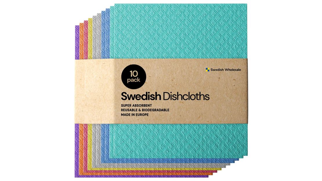 Swedish Wholesale Swedish Dish Cloths - 10 Packs Reusable, Seafoam Green