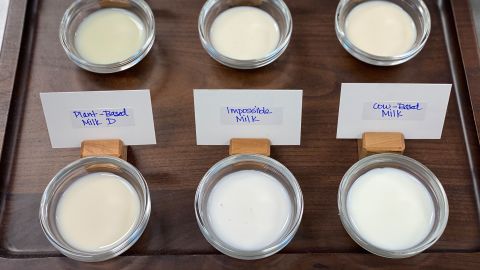 Impossible showcased a prototype of its plant-based milk during a virtual conference all on Tuesday. 