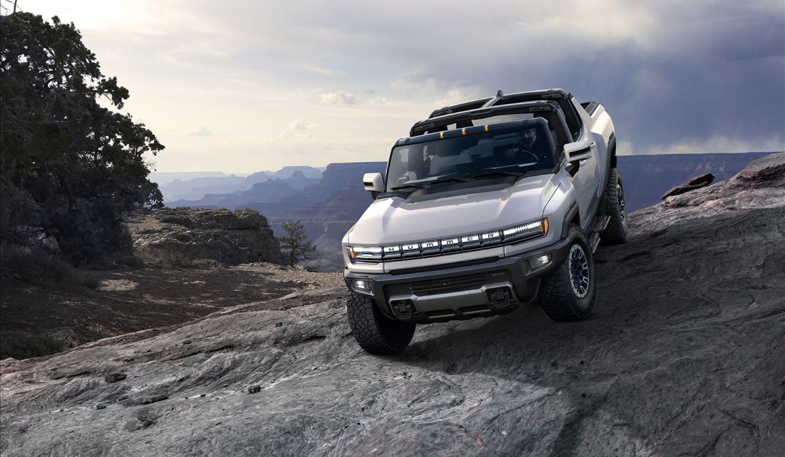 The GMC Hummer EV is an all-electric off-road pickup.