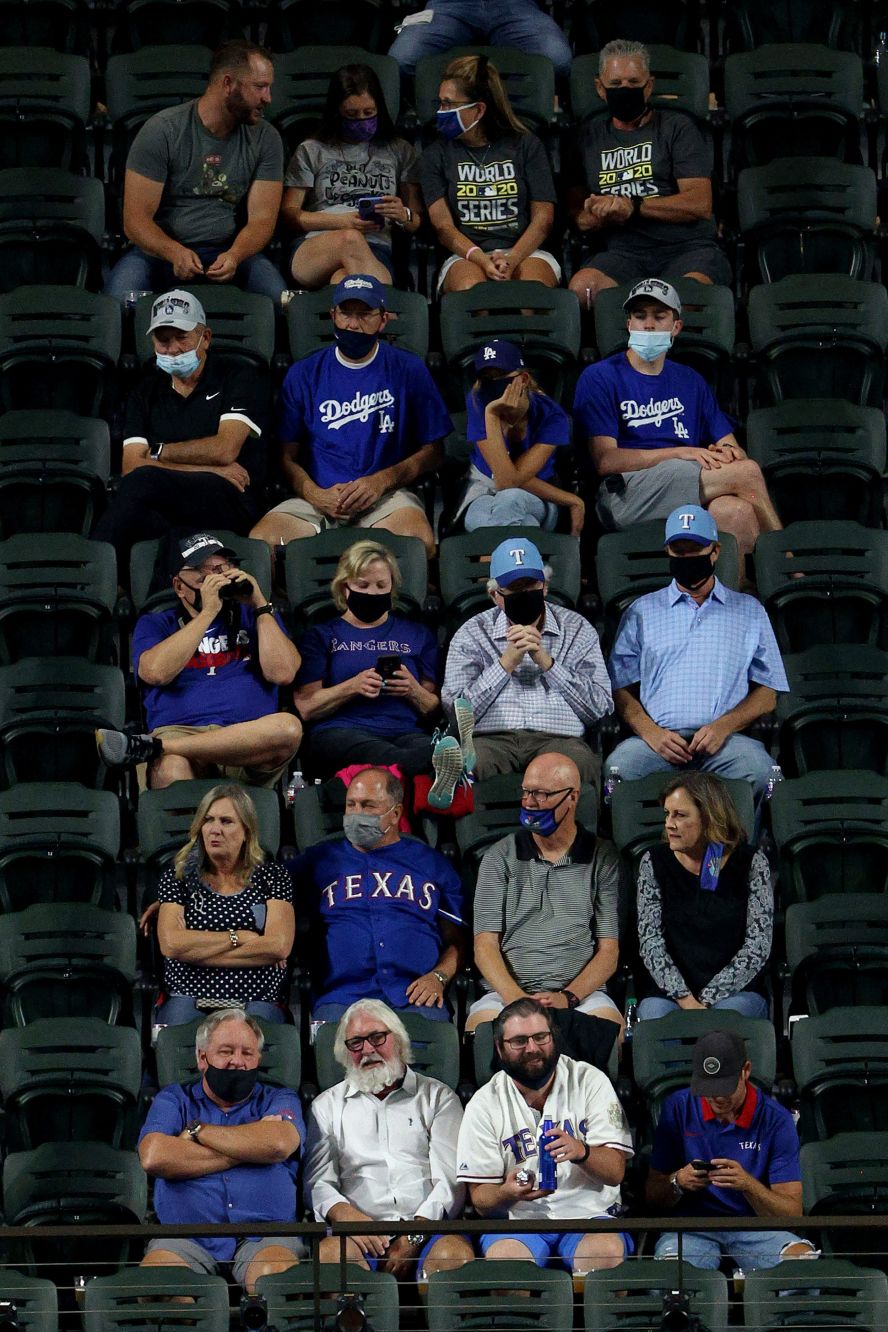 Fans attend Game 1 of the World Series. The MLB sold a limited number of tickets for the series.