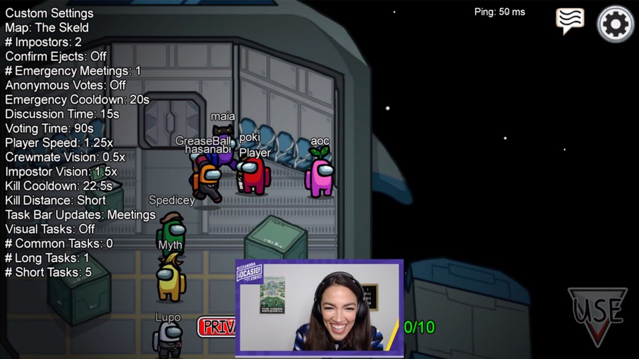 Alexandria Ocasio-Cortez live streamed a video game on Twitch while encouraging viewers to vote.