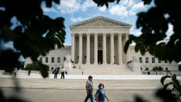 WASHINGTON, DC - SEPTEMBER 28: People walk past the U.S. Supreme Court on September 28, 2020 in Washington, DC. This week Seventh U.S. Circuit Court Judge Amy Coney Barrett, U.S. President Donald Trump's nominee to the Supreme Court, will begin meeting with Senators as she seeks to be confirmed before the presidential election. (Photo by Al Drago/Getty Images)