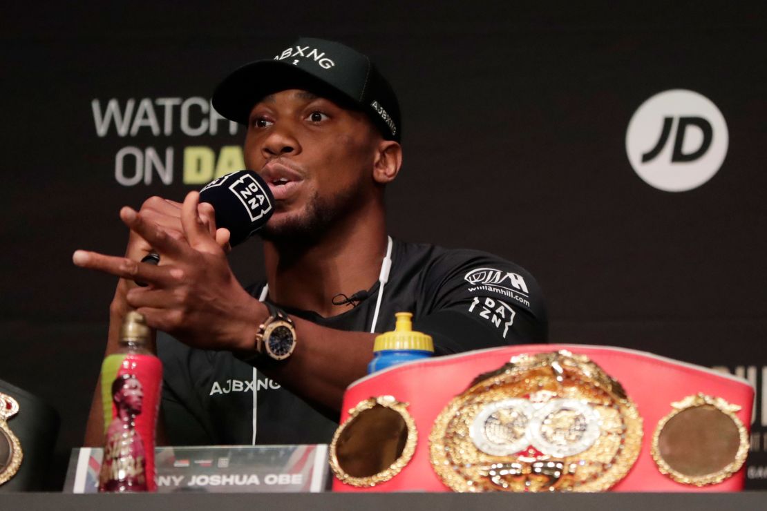 British boxer Anthony Joshua had a message of support for protesters. 