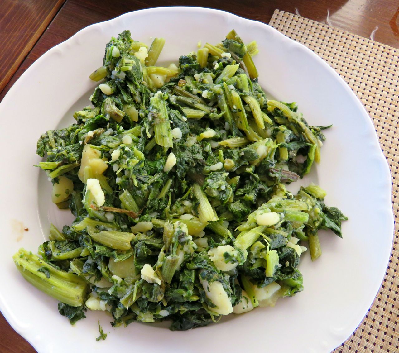 <strong>Blitva, Croatia:</strong> Blitva is a side dish of chard and potato, flavored with olive oil and garlic.
