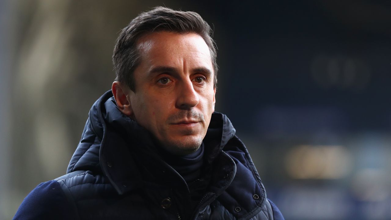 WEST BROMWICH, ENGLAND - DECEMBER 31:  Pundit Gary Neville looks on prior to the Premier League match between West Bromwich Albion and Arsenal at The Hawthorns on December 31, 2017 in West Bromwich, England.  (Photo by Michael Steele/Getty Images)