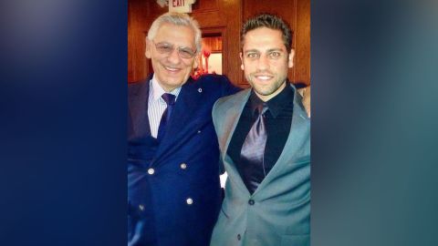 Alberto and Joaquin Perez in 2014 in Florida, at a dress rehearsal for Alberto's wedding.