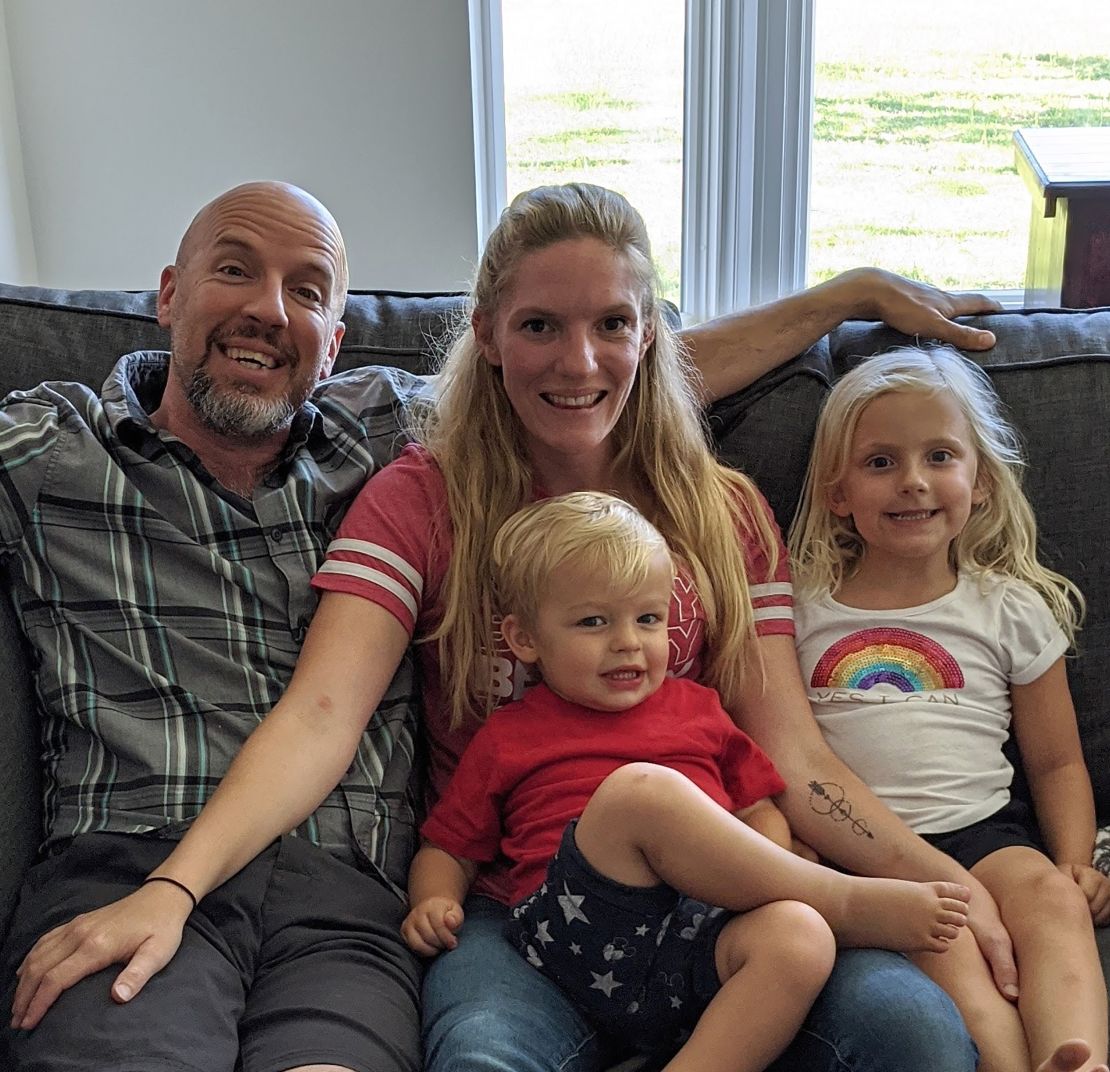 Stephen and Kristina Reifenstein pictured with their two children. 