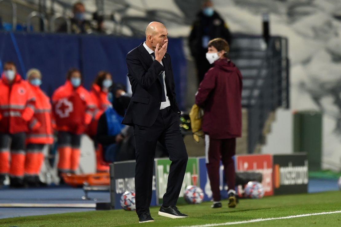 Real coach Zinedine Zidane has presided over successive defeats -- first to Cadiz in La Liga and then Shakhtar Donetsk in the Champions League.