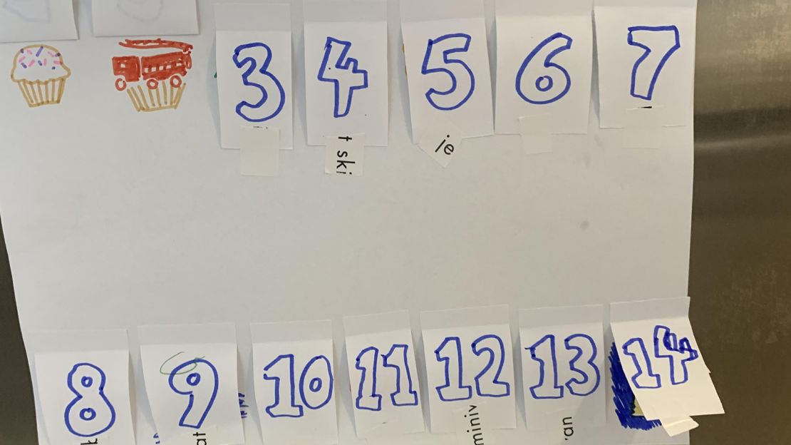 Manley and her kids created a calendar to count down the number of days left in quarantine.