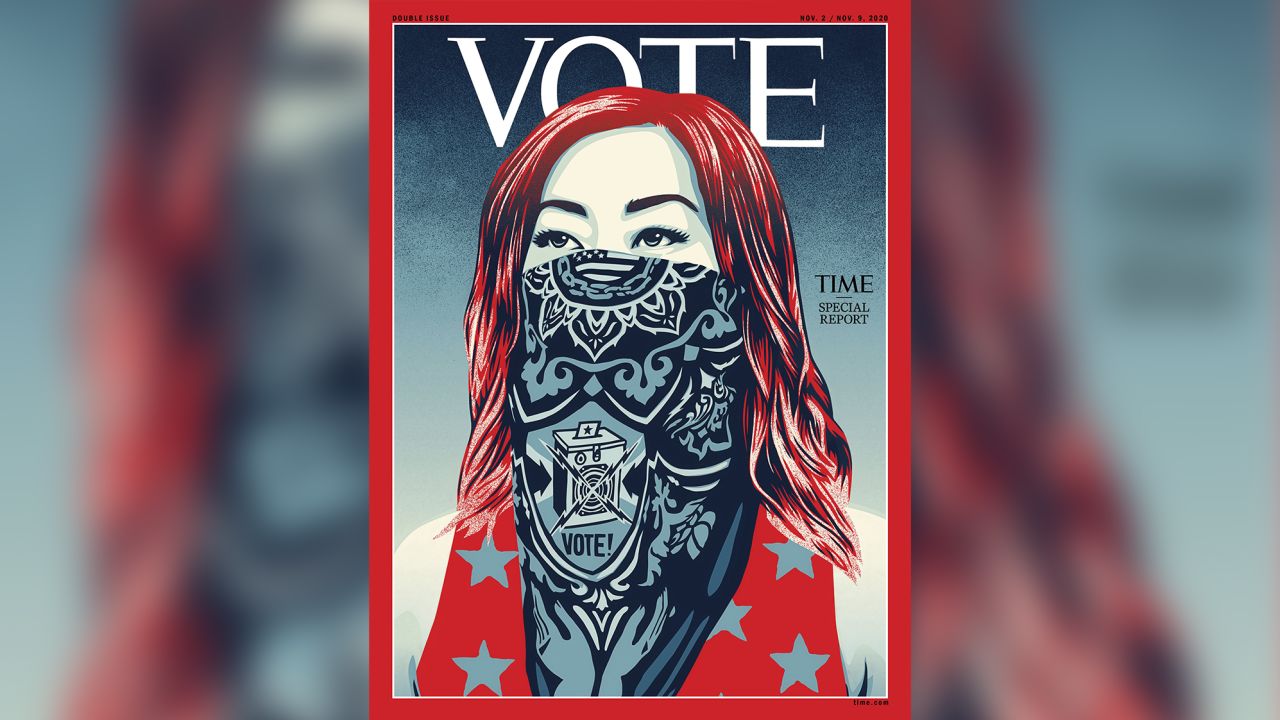 Time magazine replaced its logo with the word "VOTE" to encourage readers to cast their ballots in the final days leading up to the 2020 election.