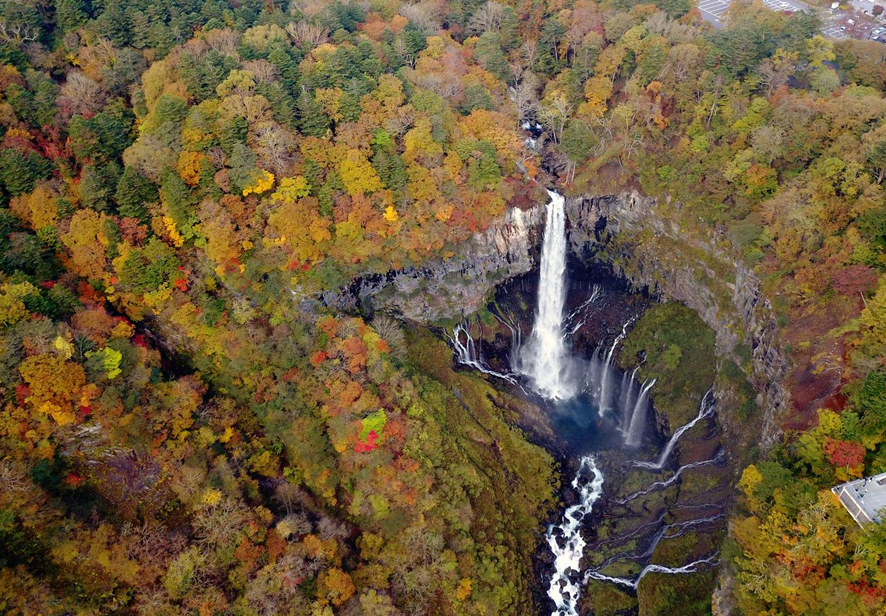 <strong>Okunikko, Japan: </strong>Kegon Falls, in Nikko National Park, are surrounded by Mongolian oak, maple, azalea and other trees, making it a particularly beautiful spot in autumn. 