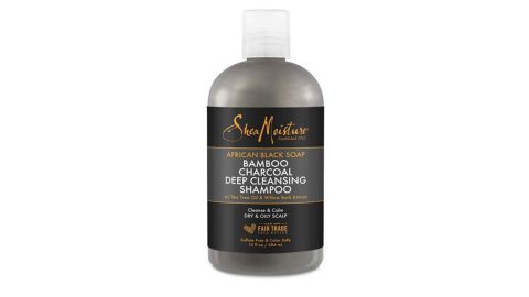 قشرة الرأس Shea Moisture African Black Soap Bamboo Charcoal شامبو للتنظيف العميق