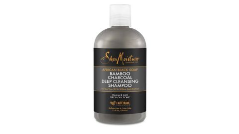 dandruffShea Moisture African Black Soap Bamboo Charcoal Deep Cleansing Shampoo