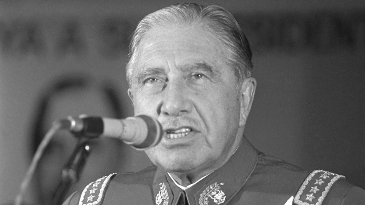 President General Augusto Pinochet addresses supporters in Santiago in May, 1984.