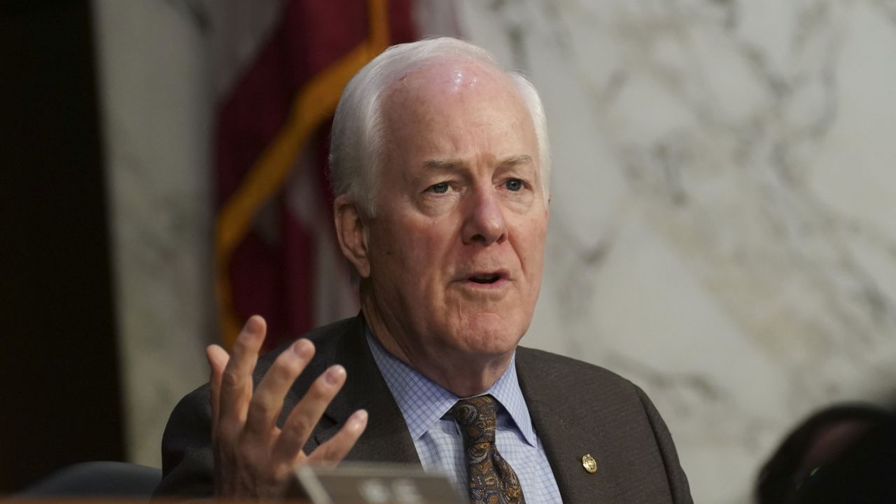 John Cornyn, a Republican from Texas, speaks during a Senate Judiciary Committee confirmation hearing in Washington, D.C., on Tuesday, October 13, 2020.