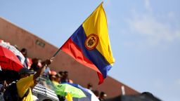 BOGOTA, COLOMBIA - FEBRUARY 09: Colombian Flag / Detail view / during the 3rd Tour of Colombia 2020, Team Presentation on La Independencia Stadium - Tunja / @TourColombiaUCI / #TourColombia2020 / on February 09, 2020 in Bogota, Colombia. (Photo by Maximiliano Blanco/Getty Images)