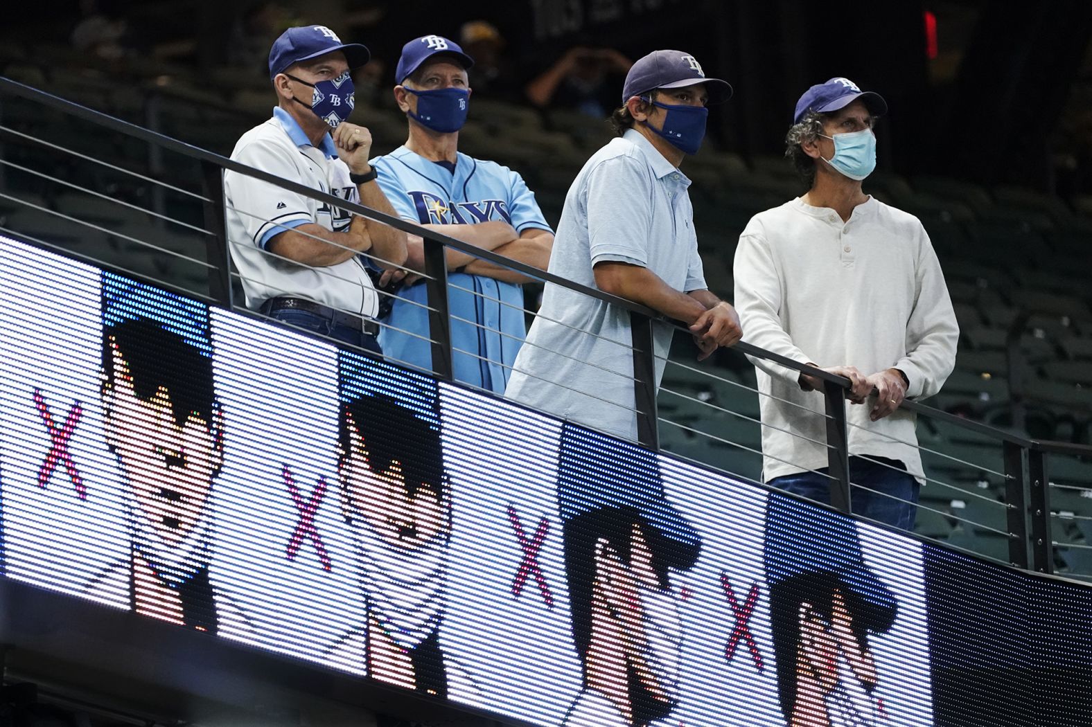 Fans watch batting practice before Game 3.