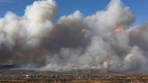 Photo of the East Troublesome Fire burning outside Granby, Colorado, on October 22, 2020. On Friday, the Grand County sheriff said they recovered the bodies of a couple who died in the fire.