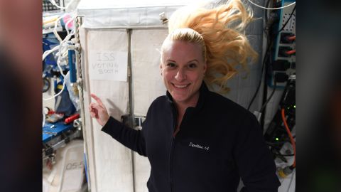 NASA astronaut Kate Rubins voted from the International Space Station last week. 

